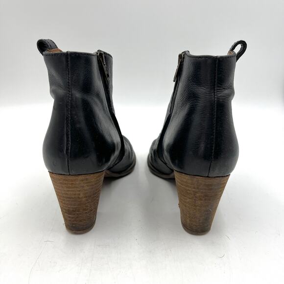 Madewell Billie Boots Black Leather Ankle Booties Western Boho - Picture 6 of 9